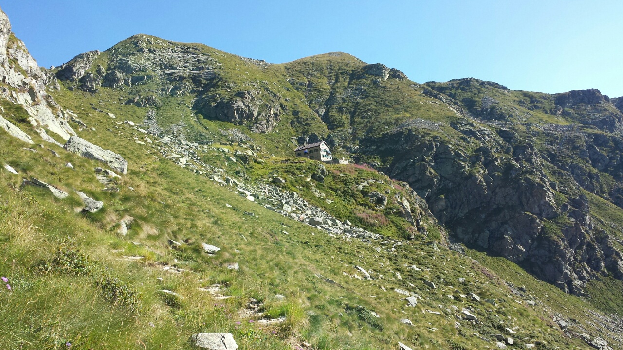 Blick zurück zum Rifugio Alfredo Rivietti